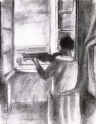 Henri Matisse Violinist window painting